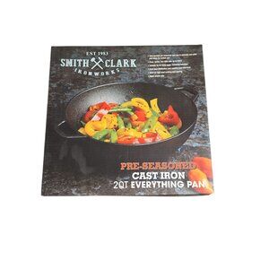 New Smith & Clark 2QT Cast Iron Everything Pan Pre-Seasoned Durable Cookware